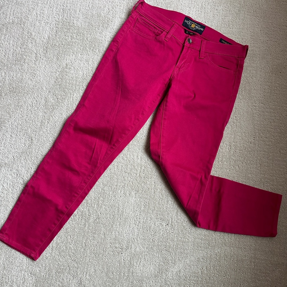 Lucky Brand Women's Hot Pink Capri Jeans